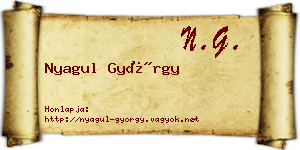 Nyagul György névjegykártya