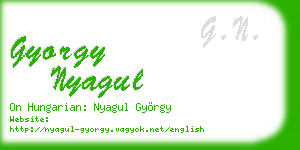 gyorgy nyagul business card